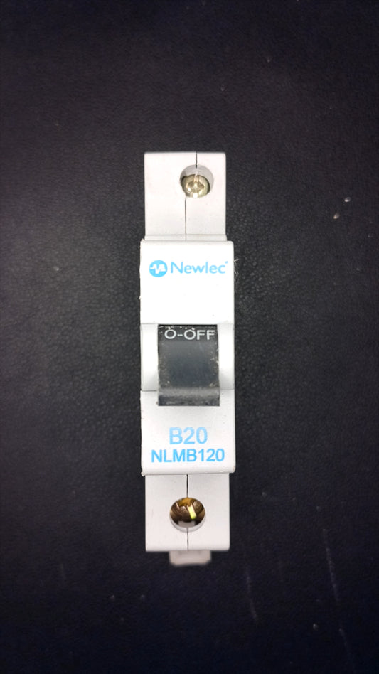 B20 Newlec NLMB120 20A Single Pole MCB