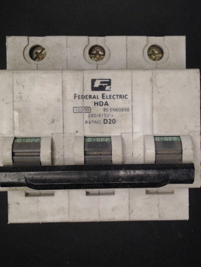 Federal Electric HDA3P20 20A MCB