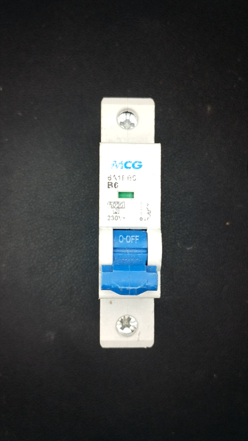 B6 MCG B411 6A Circuit Breaker (Single Pole, 4500A Capacity)