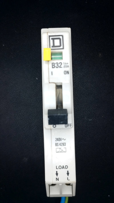 B32 Square D QOE 32A RCBO Qwikline (Single Pole)