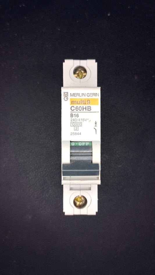 B16 Merlin Gerin C60HB 16A MCB 1 Pole