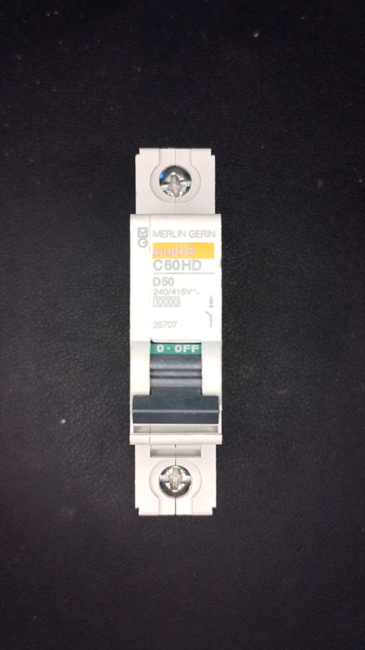 C50 Merlin Gerin C60HD 25707 50A MCB 1 Pole