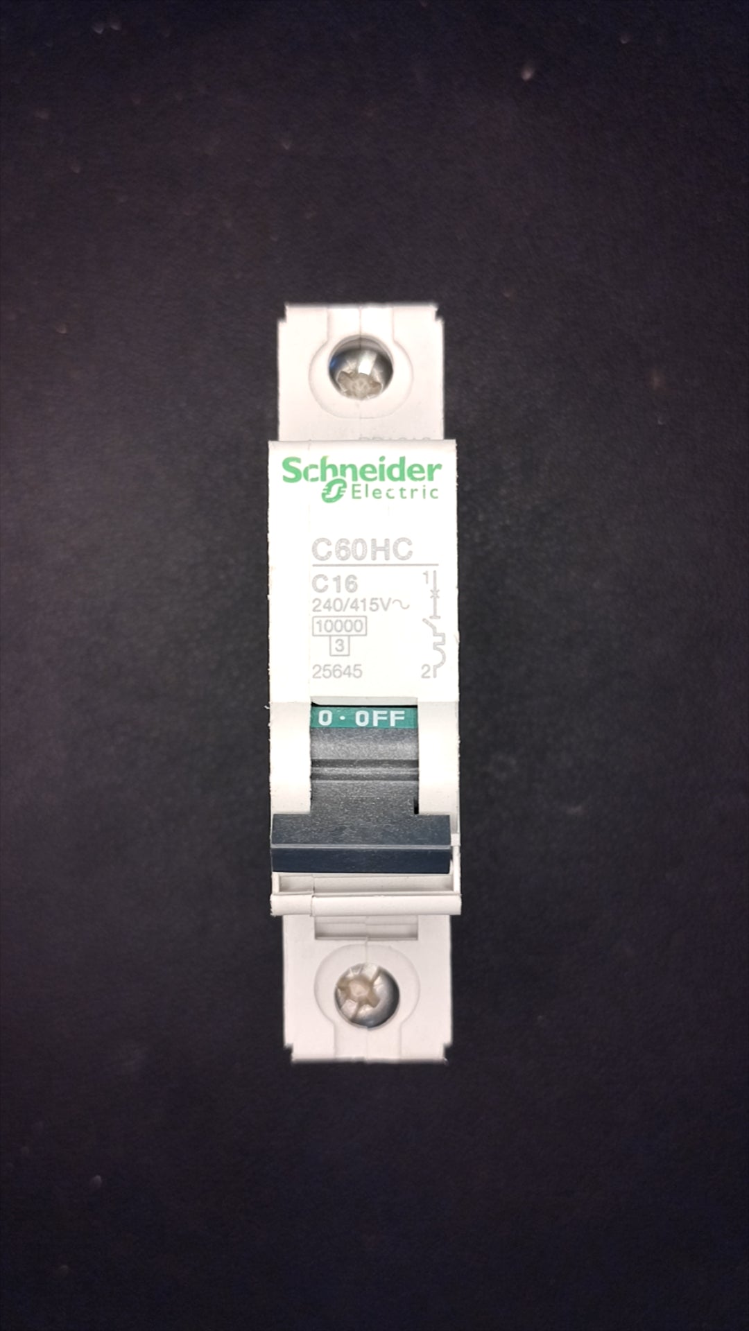 C16 Schneider C60HC 25645 16A MCB 2 Pole