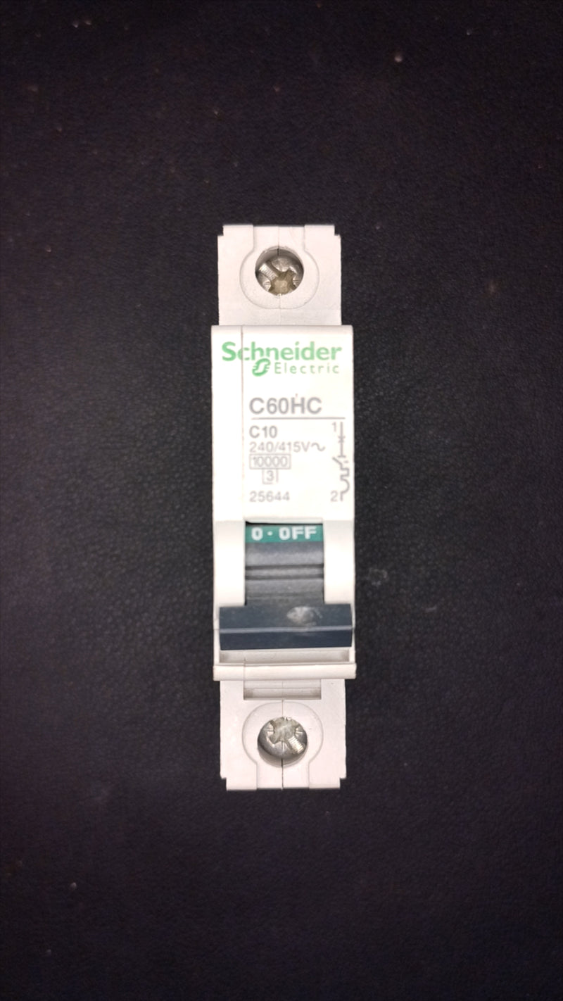 C10 Schneider C60HC 25644 10A MCB 1 Pole