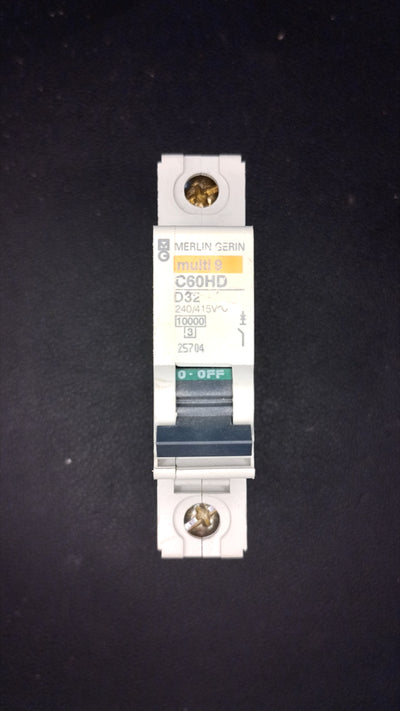 C32 Merlin Gerin C60HD 25704 32A MCB 1 Pole