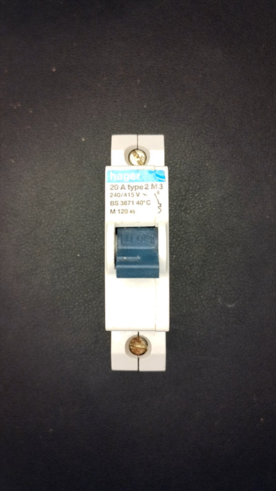 M20 Hager M 120 45 20A Circuit Breaker