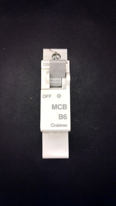 B6 Crabtree 6A SB6000 Circuit Breaker (Single Pole)