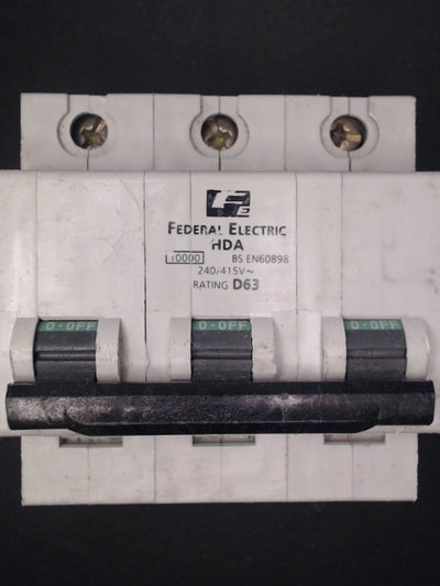 Federal Electric HDA3P63 63A MCB
