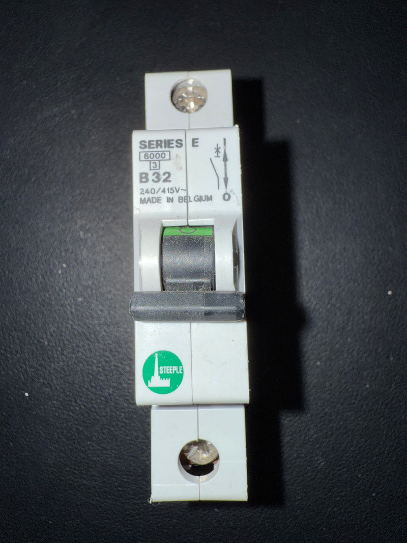 B32 Steeple Series E B32 32A MCB (1-Pole, 6000A)