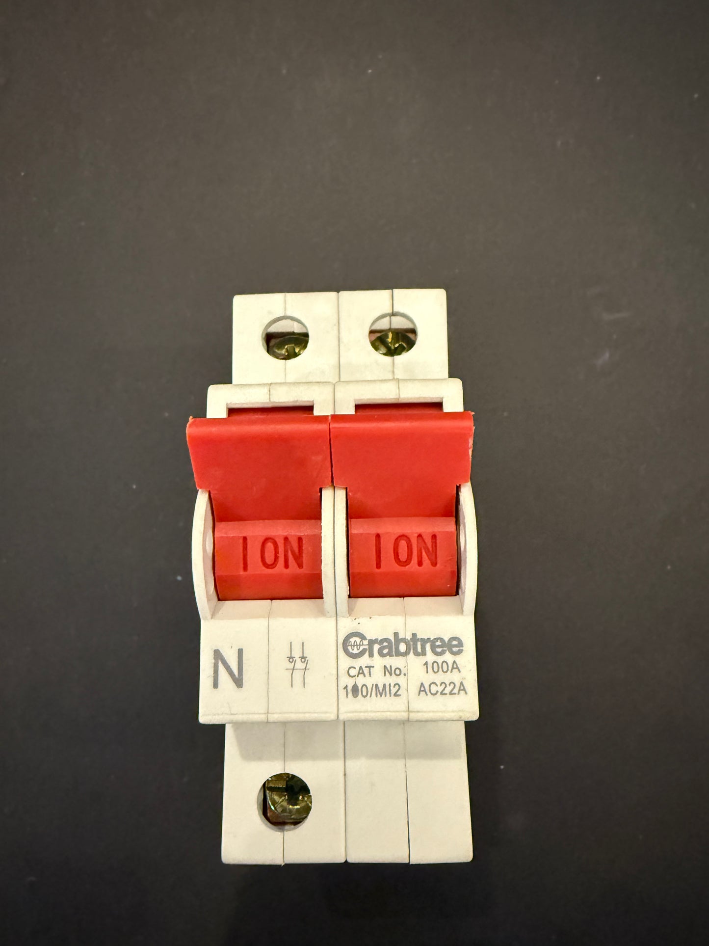 Crabtree 100amp main isolator breaker. Plug In Type