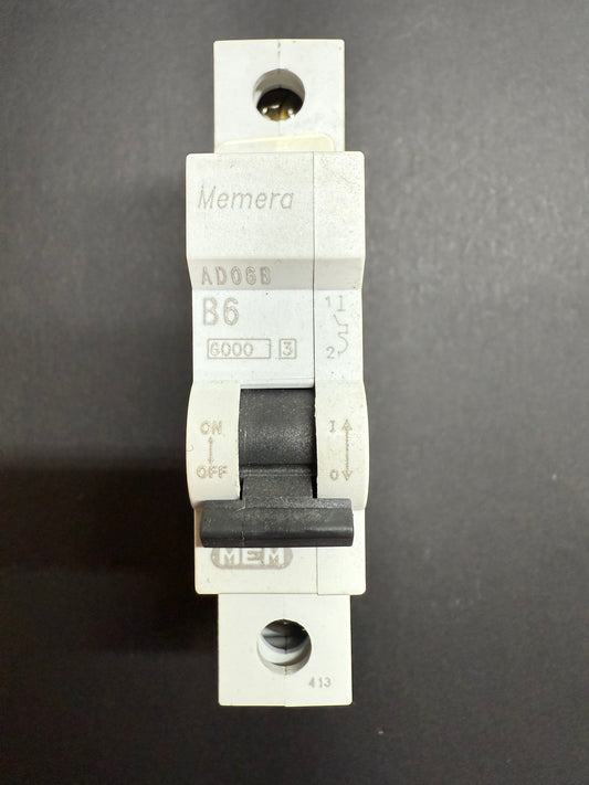 B6 MEM B6 MCB AD06B (Single Pole, 6A)