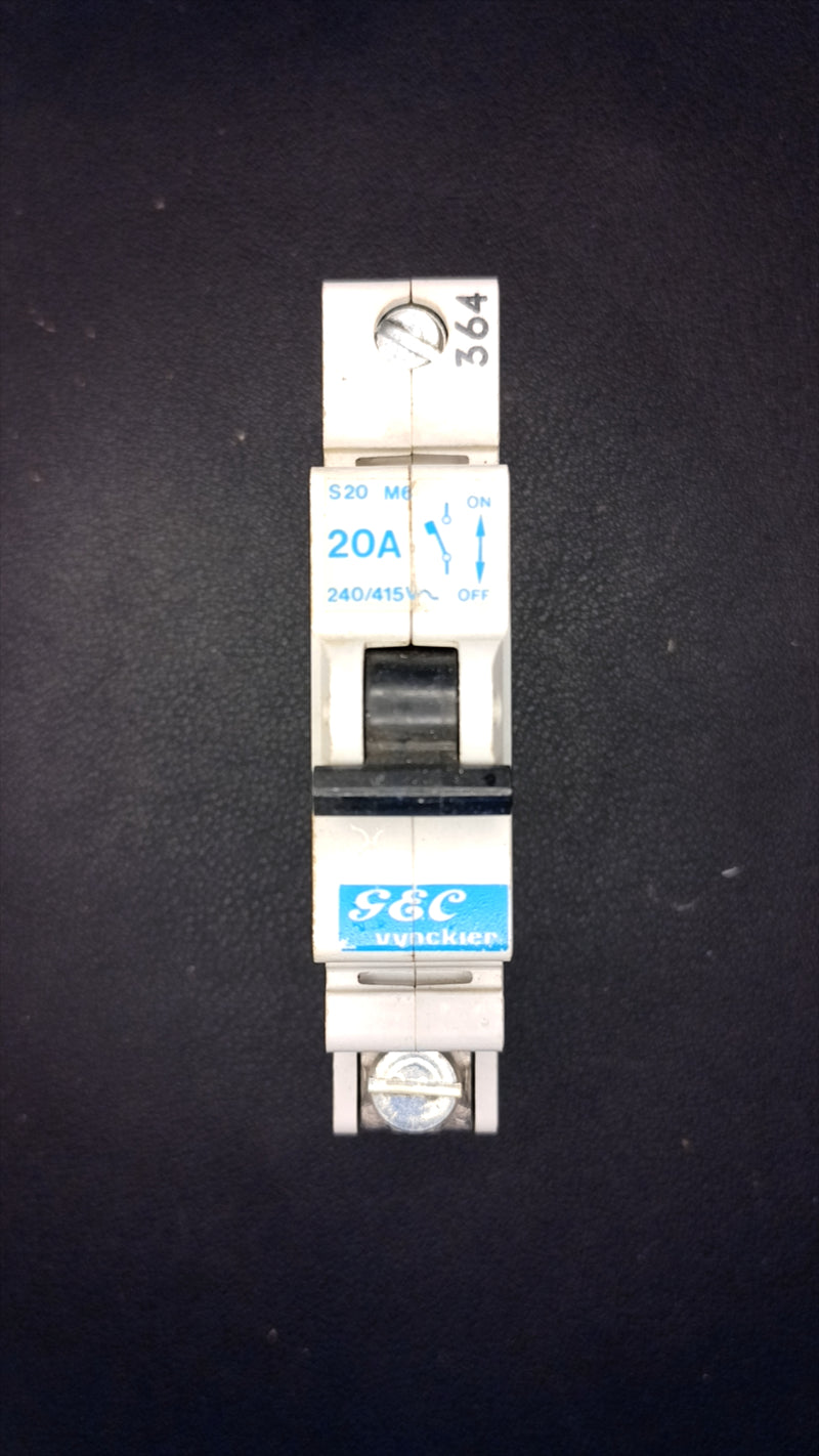 S20 20A Single Pole MCB (GEC)