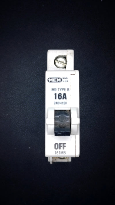 C16 MEM 161MB 16A Single Pole Circuit Breaker