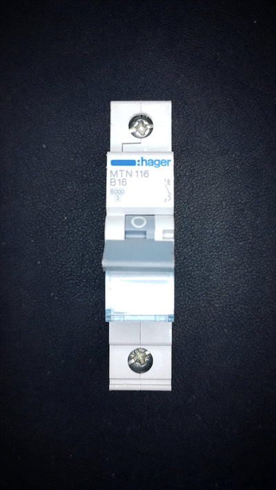 C16 Hager MTN116 16A Single Pole MCB