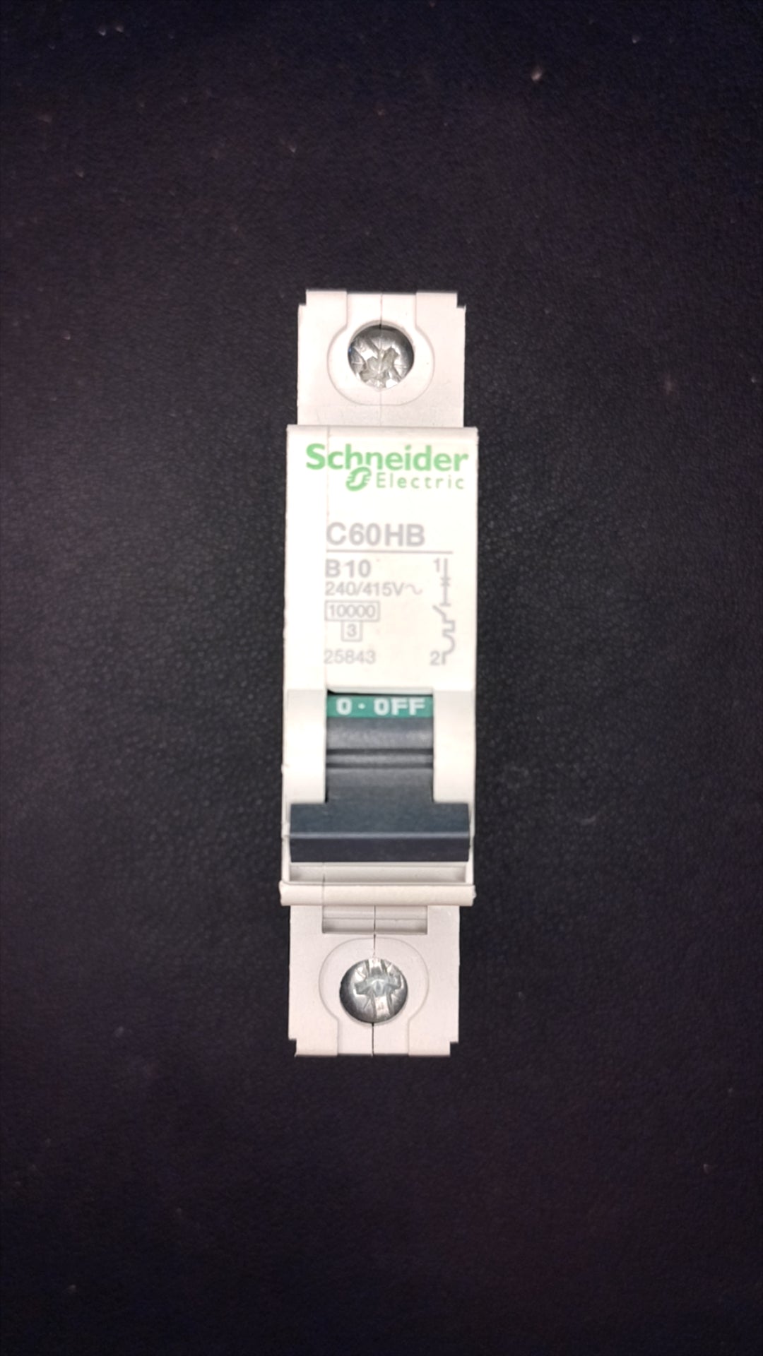 C10 Schneider C60HB 25843 10A MCB 1 Pole