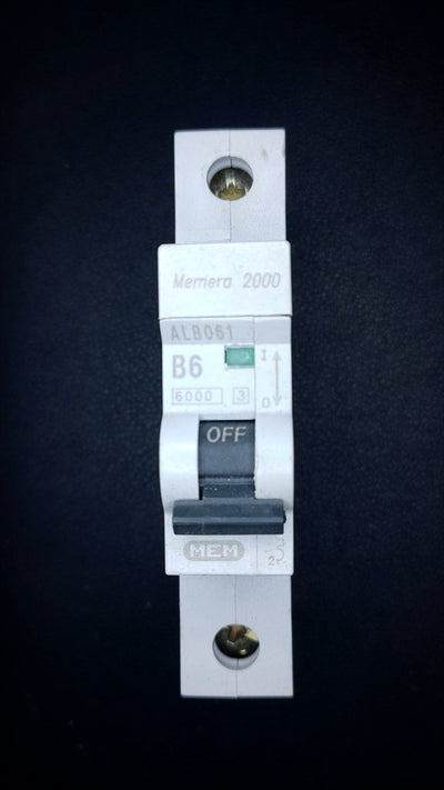 B6 MEM MEMERA 2000 ALBO61 6A Circuit Breaker