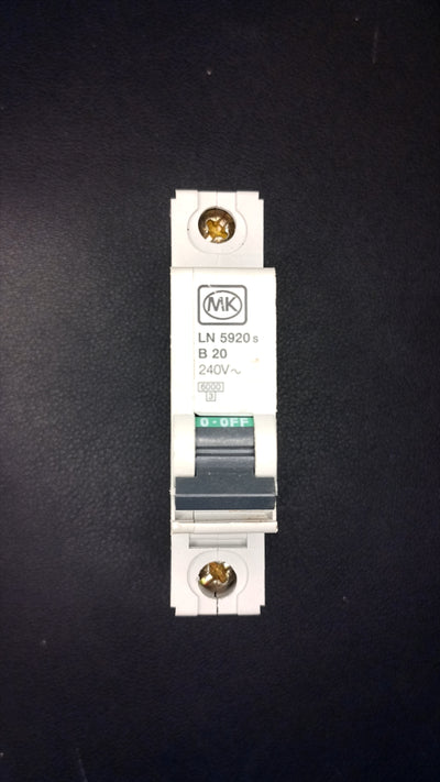 B20 MK LN 5920s 20A Single Pole MCB