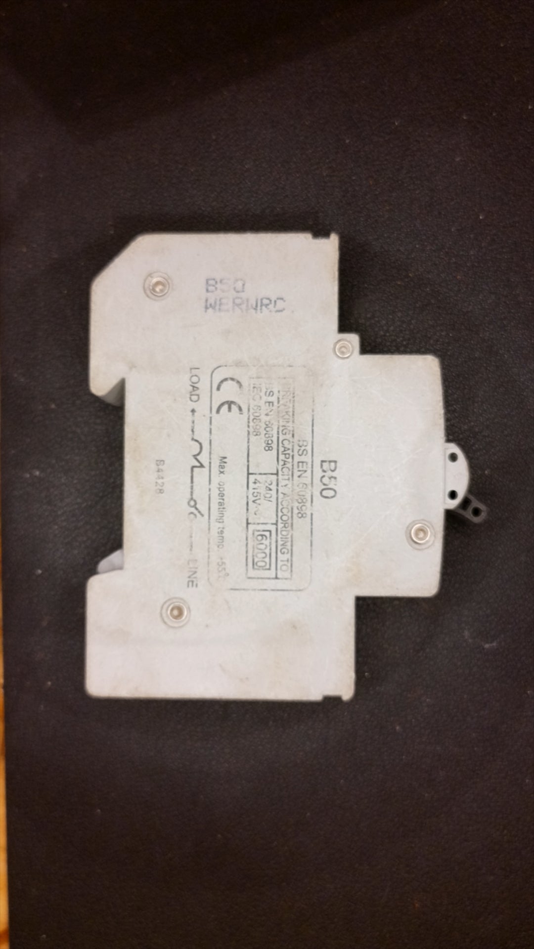 B50 Volex VB50 MCB (50A, 1 Pole, 6000A Breaking Capacity)