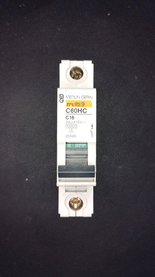 C16 Merlin Gerin C60HC 25645 MCB 1 Pole