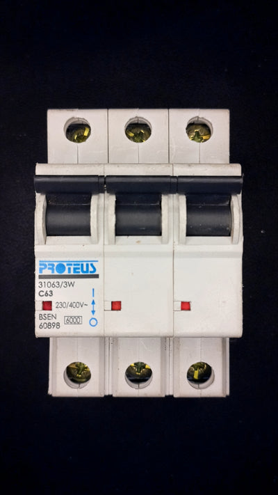 B63 Proteus 31063/3W MCB (63A, 3-Pole)