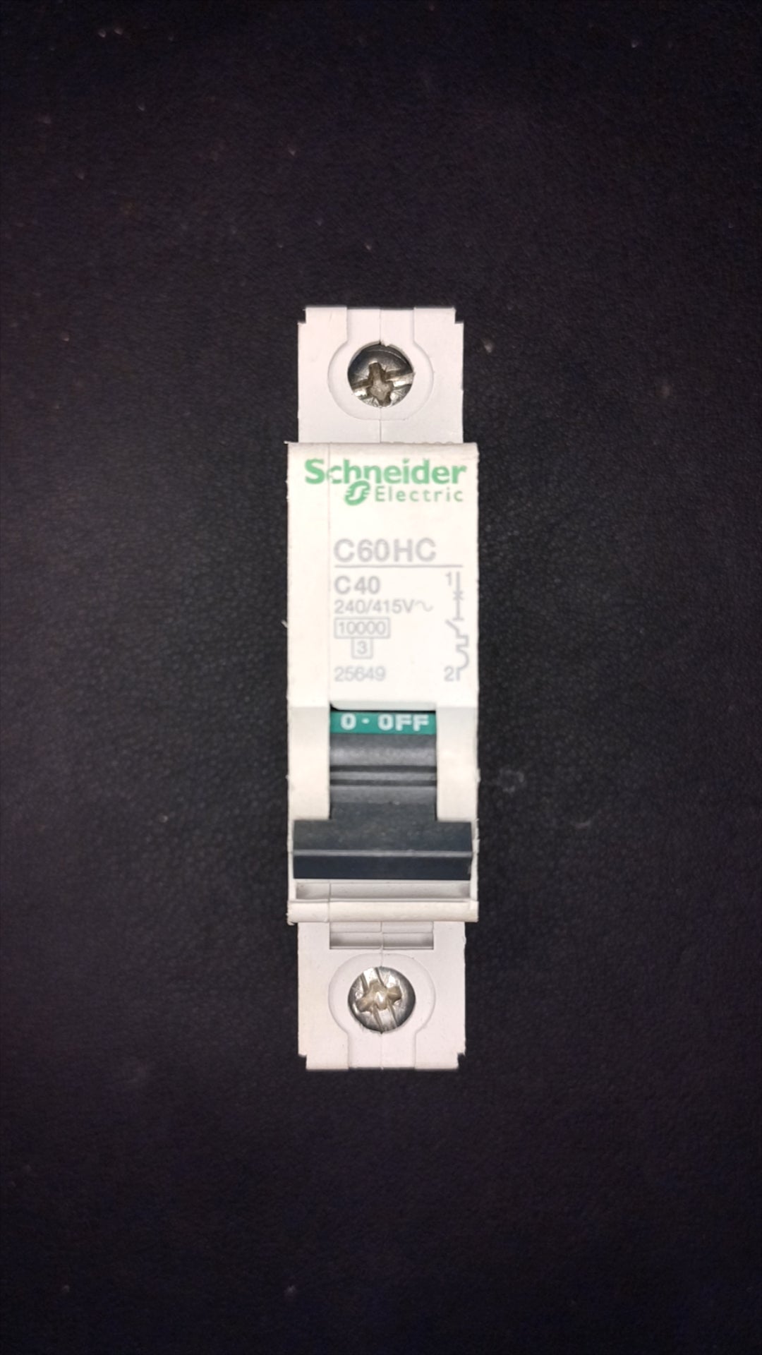 C40 Schneider C60HC 25649 40A MCB 1 Pole