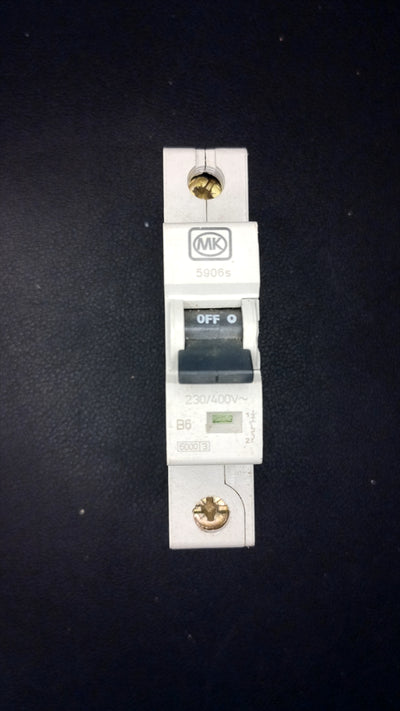 B6 MK 5906s 6A Circuit Breaker (1 Pole, 6000A Breaking Capacity)