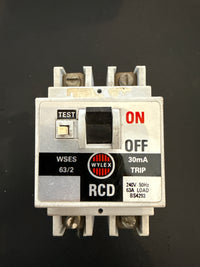 Wylex RCD 63 Amp 30mA Double Pole (WSES 63/2 WSES63/2)