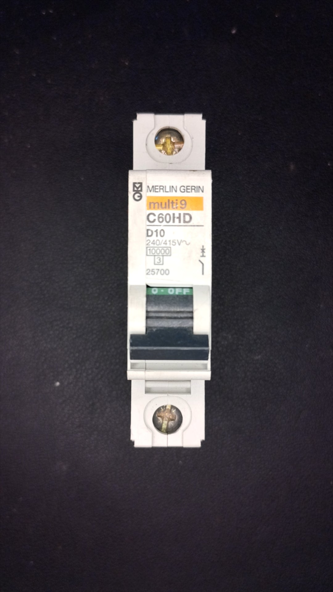 C10 Merlin Gerin C60HD 25700 10A MCB 1 Pole