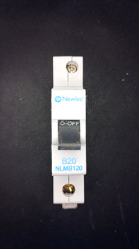 B20 Newlec NLMB120 20A Single Pole MCB