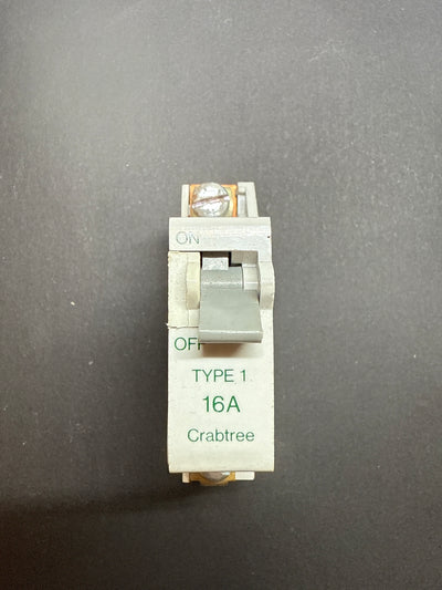 B16 Crabtree SB6000 MCB 10A (16A Current Rating, 1 Pole)