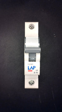 B40 LAP MCB 73781 (40A, 1 Pole, 6000A Breaking Capacity)