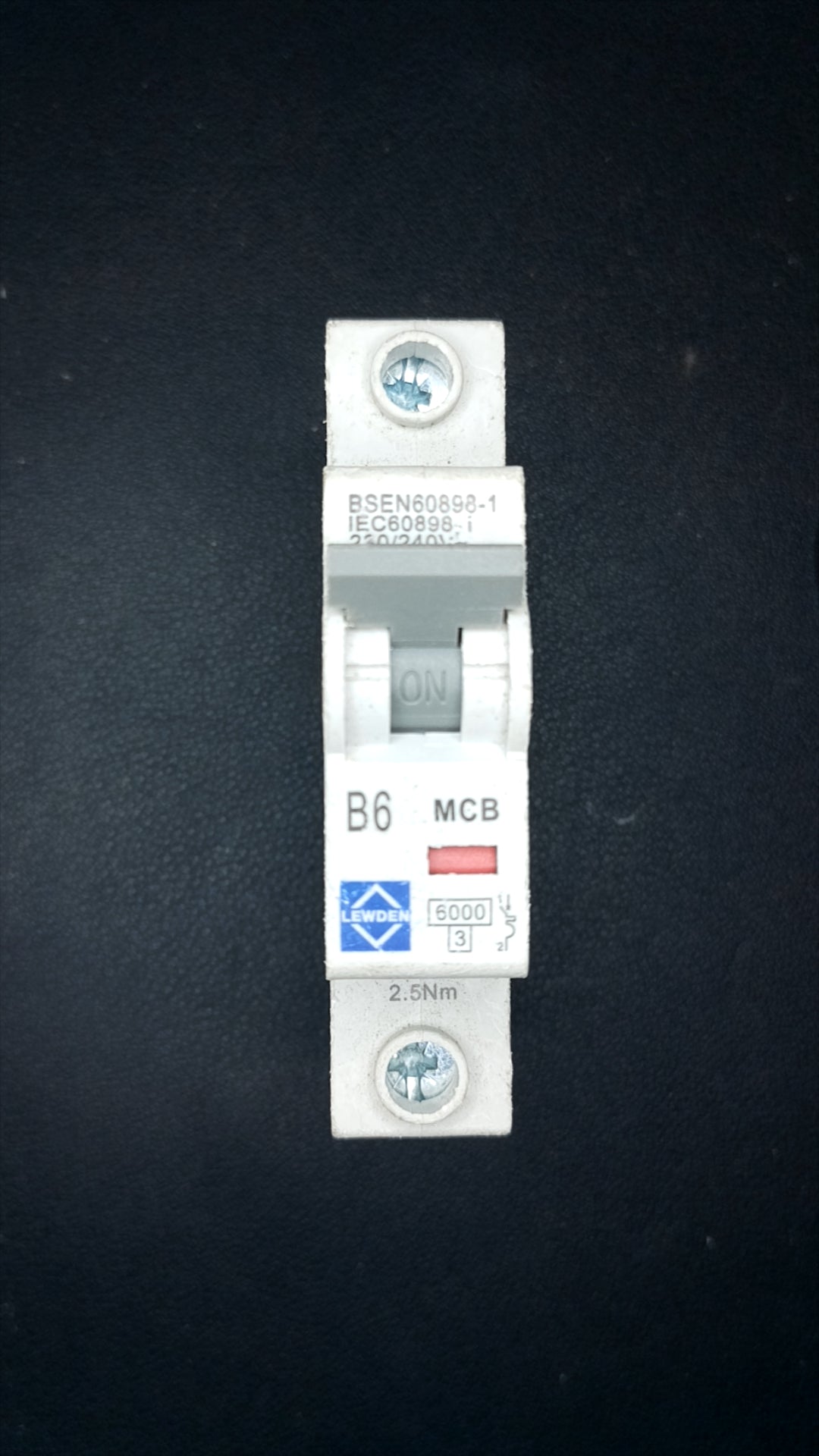 B6 Lewden 6A Circuit Breaker (1 Pole, 6000A Capacity)