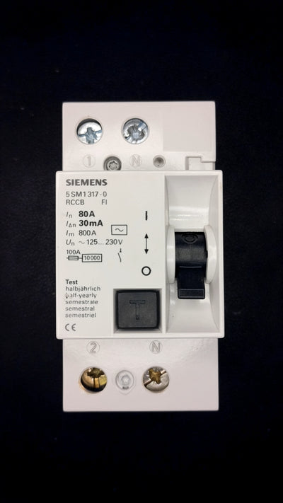 80A Siemens 5SM1317-0 80A 30mA (2-Pole)