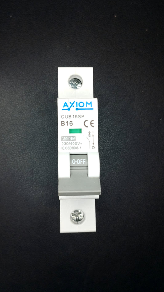 C16 AXIOM CUB16SP B16 (16A, 1 Pole, 6000A)