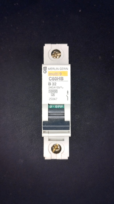 C32 Merlin Gerin C60HB 25847 32A MCB 1 Pole