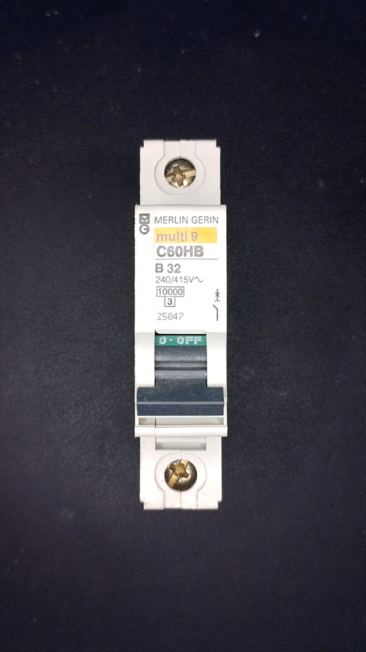 C32 Merlin Gerin C60HB 25847 32A MCB 1 Pole