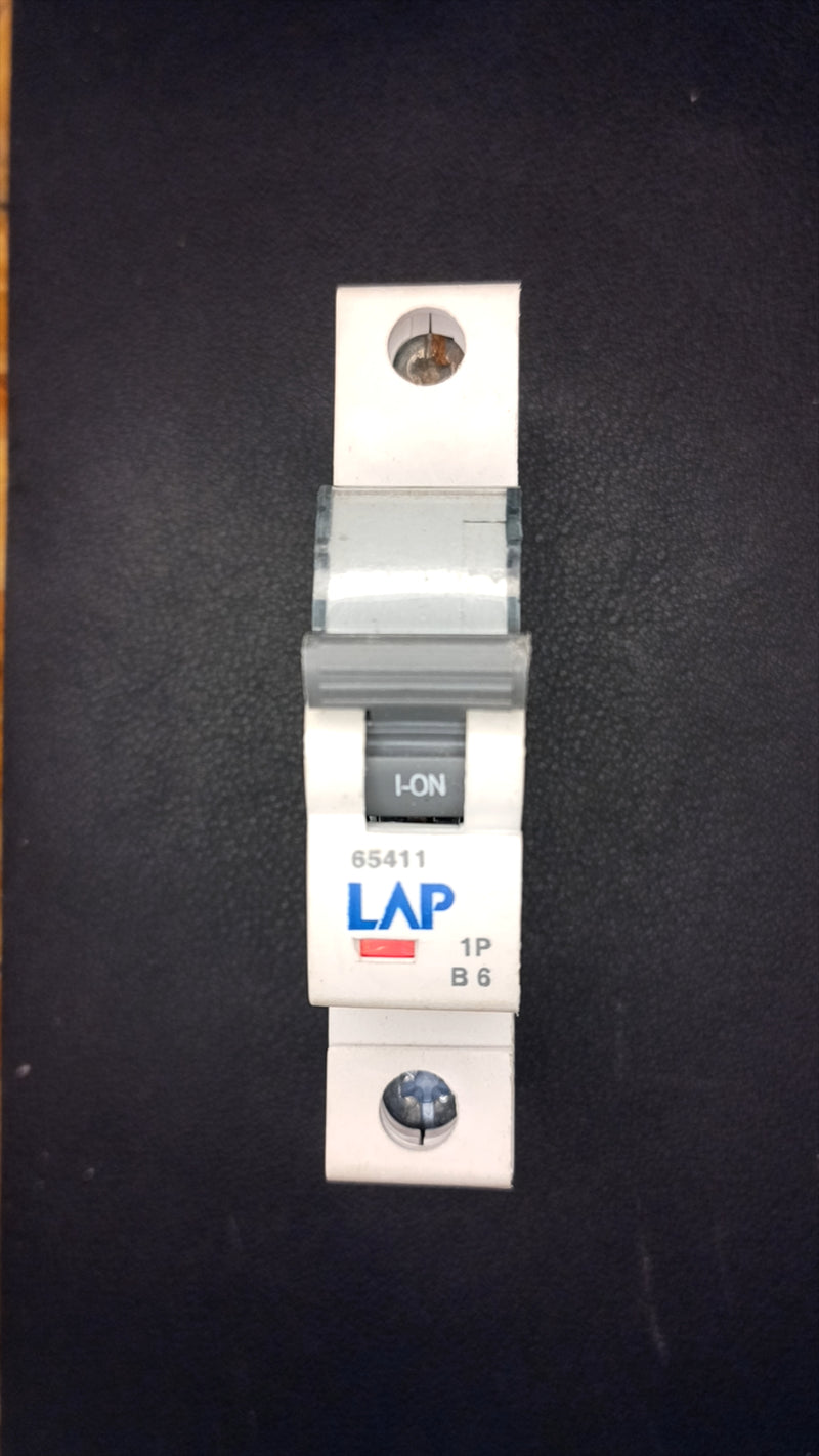 B6 LAP 65411 6A Single Pole MCB
