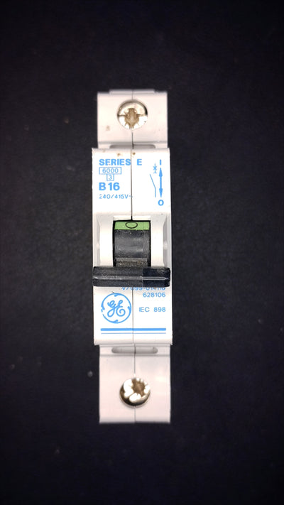 C16 GE Series E MCB 16 Amp (1 Pole, 6000A)