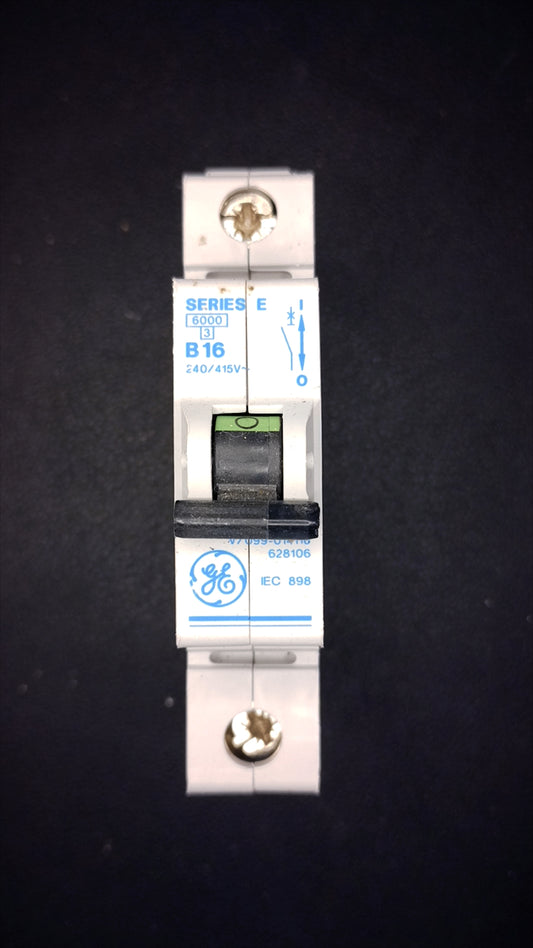 C16 GE Series E MCB 16 Amp (1 Pole, 6000A)