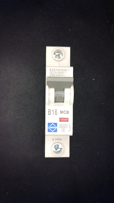 B16 Lewden 16A Circuit Breaker (G06-1b16)