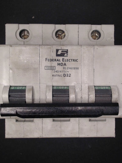Federal Electric HDA3P32 32A MCB D32