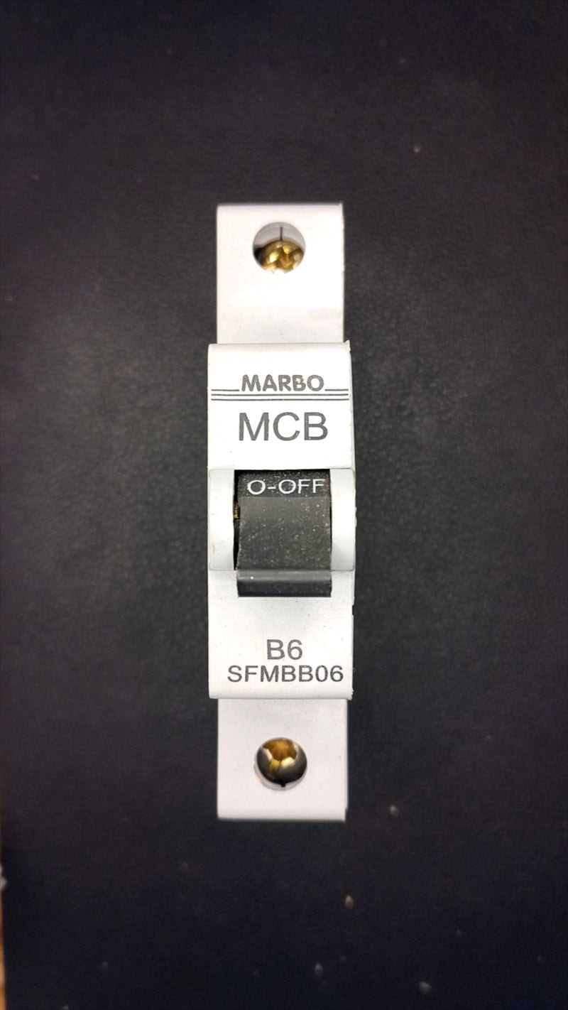 B6 MARBO SFMBB06 6A Circuit Breaker (1 Pole, 6000A)
