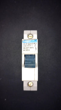 B20 Hager 20A Type 2 M3 MCB (M12045)