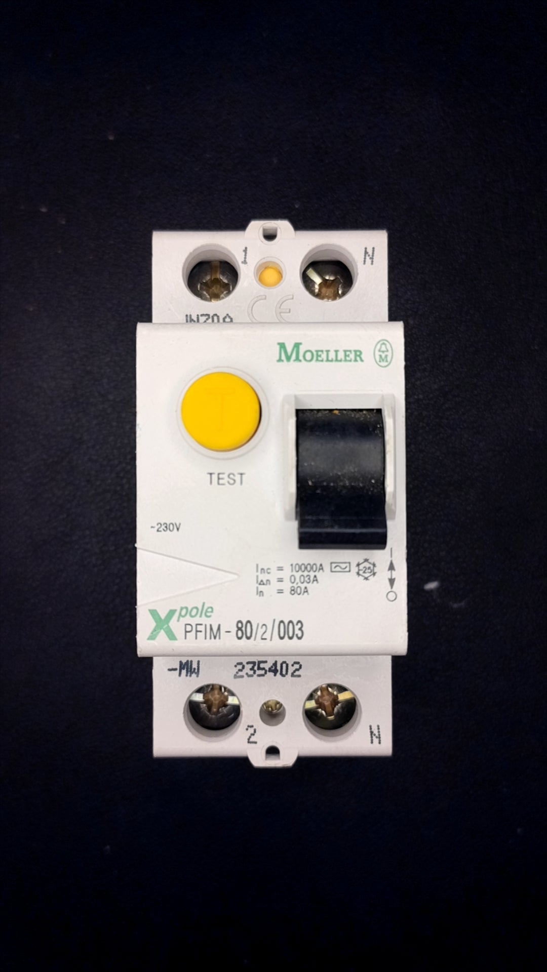 Moeller PFIM-80/2/003 80A 30mA (80A, 2-Pole, 30mA)