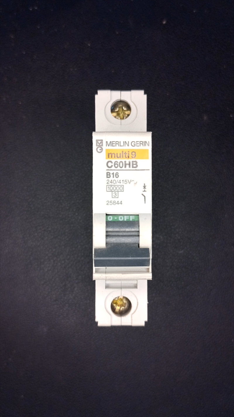 B16 Merlin Gerin C60HB 16A MCB 1 Pole