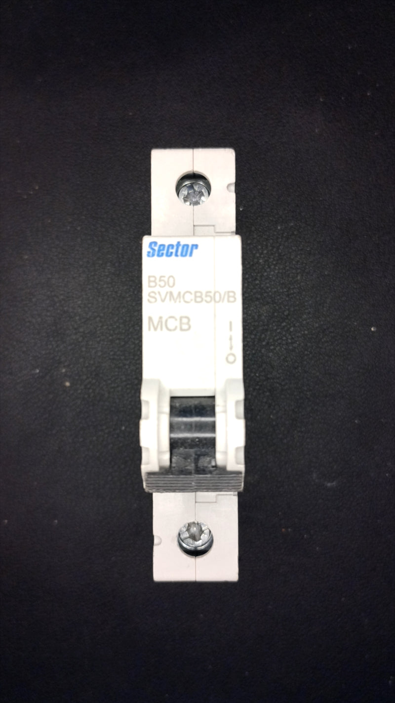 B50 Sector SVMCB50/B 50A Single Pole MCB