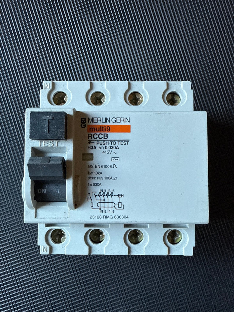 Merlin Gerin 63A Four Pole RCCB