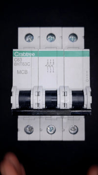 C63 Crabtree 6HT63C 63A MCB (3-Pole)