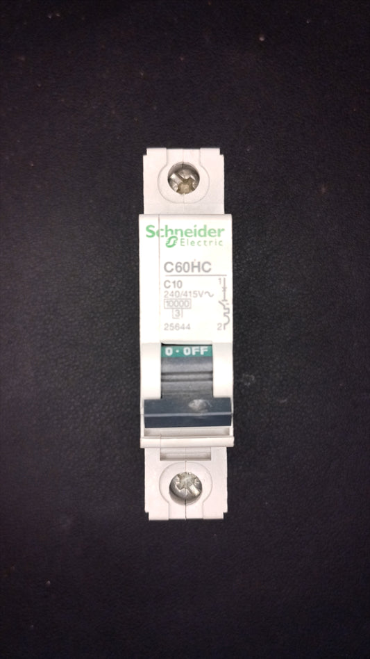C10 Schneider C60HC 25644 10A MCB 1 Pole