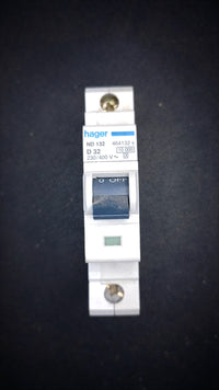 D32 Hager ND132 32A Single Pole MCB